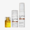 Das Original OLAPLEX® Protection Trio bestehend aus N°7 Bonding, N°6 Bond Smoother und N°9 Bond Protector auf weißem Hintergrund. 