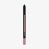 Schwarzer Crayon Lipliner und Make-up-Stift in der Farbe Mellow Mauve (rosé) von LH Cosmetic auf weißem Hintergrund.

