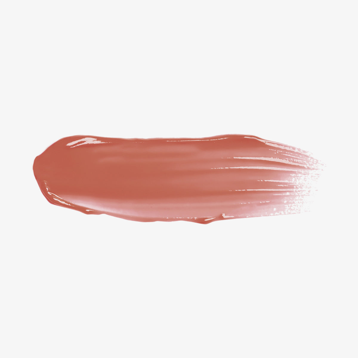 Ein Abstrich des Gloss Matrix Lipgloss von Mesauda Beauty auf einem weißen Hintergrund verschmiert.
