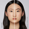 Geteiltes Bild des Gesichts einer Frau, das nach der Verwendung von Brow Ambition links dünne und undichte Augenbrauen und rechts vollere, definierte Augenbrauen zeigt.