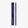 Ein Brow Divine Augenbrauenstift in Marineblau wird neben der passenden rechteckigen Box auf weißem Hintergrund platziert.