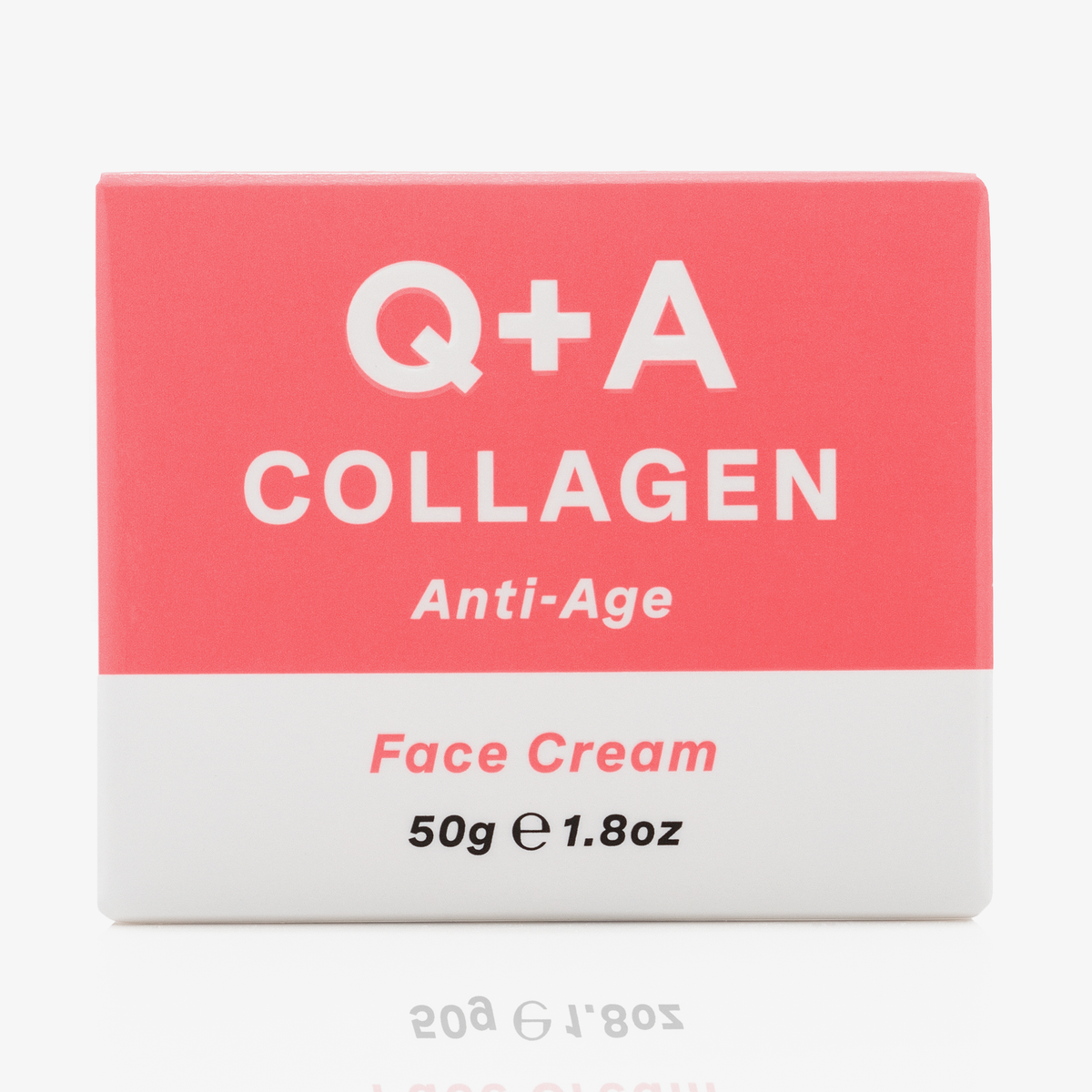 Eine Schachtel Collagen-Gesichtscreme 50 g in rosa-weißer Verpackung.
