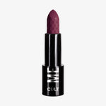 Der Cult Matte Lipstick von Mesauda Beauty kommt in einer eleganten schwarzen Tube mit der Aufschrift MESAUDA und CULT auf weißem Hintergrund.