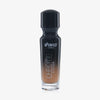 Eine halb transparente halb schwarze Flasche Chroma Cover Foundation Matte in der Farbe N8 vor weißem Hintergrund.