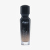 Eine halb transparente halb schwarze Flasche Chroma Cover Foundation Matte in der Farbe W6 vor weißem Hintergrund.